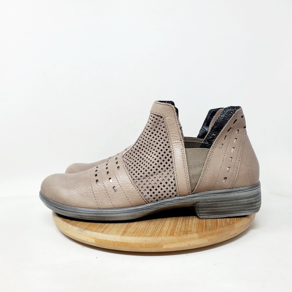 Naot Rivotra Boots Womens 38 Stone Boho Western Moto Ankle Comfort Shoes